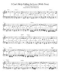 Can T Help Falling In Love Sheet Sheet Music Made By Peter Belfry For Piano Clarinet Sheet Music Piano Sheet Music Free Trumpet Sheet Music