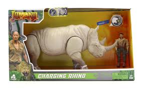 jumanji charging rhino with figure