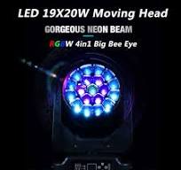 Amazon.com: SHEHDS Luces de cabeza móvil LED 19X20W B/Wash ...