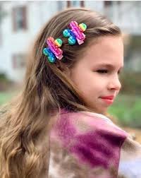 Funky Monkey Rainbow Bright Flower Clips