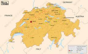 A collection of switzerland maps; Digital Postcode Map Switzerland 2 Digit 527 The World Of Maps Com