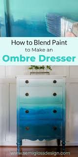 Learn How To Paint A Dresser With A Boho Blended Ombre Painting Technique This Tutorial Will Furniture Painting Techniques Painting Furniture Diy Diy Dresser