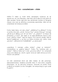 Doc Ion Caracterizare Citate Alexandru Gherghelas Academia Edu