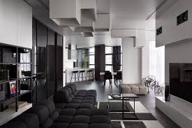 When redecorating the guest apartment at turkey hill, her connecticut home, martha gave it several coats of black paint. Spacious And Beautiful Modern Black And White Apartment In Ukraine Home Design Lover Modern Apartment Design White Apartment Apartment Interior Design