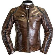 Blouson Helstons Modelo Braune Lederjacke Herbstjacken Motorrad Lederjacke