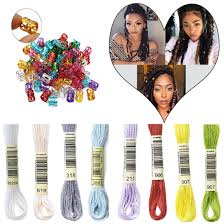 Go for four french strands braids for the top, and once you reach the nape, continue with the regular twist. Amazon Com Phocas Hairphocas 8 Colors Magic Hair Strings Box Braids Hair Deco Styling Hair Braid Accessories With Dreadlock Beads Micro Rings Beauty Personal Care