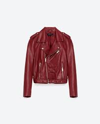 Izobrazhenie 8 Iz Kurtka Iz Iskusstvennoj Kozhi Ot Zara Leather Jackets Women Leather Jacket Red Jacket Leather