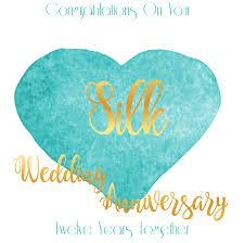 12th Wedding Anniversary Card Silk Anniversary Greeting Card Wedding Anniversary Greeting Cards Wedding Anniversary Cards Anniversary Cards Handmade