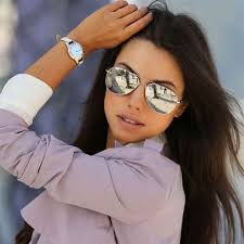 Hane14 Forever Yours Silver Cerceveli Damla Unisex Gunes Gozlugu Aynali Silver Gunes Gozlugu Kiyafet Yaz Kadin