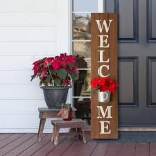 Check spelling or type a new query. Glitzhome 42 In H Wooden Welcome Porch Sign With Metal Planter 1404203466 The Home Depot