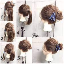 外国人風お団子ヘア メッシーバンの基本 アレンジスタイル１０選 hair peinados para cabello ondulado trenzas para cabello corto peinados sencillos pelo corto