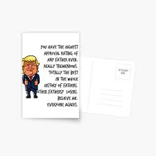 Make it custom by adding lots of photos, personalizing the text, and writing a message on the inside. Funny Trump Fathers Day Card Funny Trump Dad Birthday Greeting Card By Keh7 Redbubble