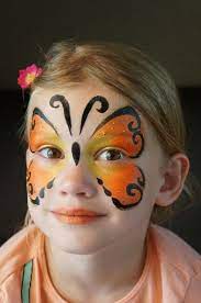 Step By Step Face Paint Example Simple Butterfly Butterfly Face Paint Face Painting Easy Animal Face Paintings Christmas Face Painting
