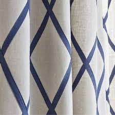 Navy Trellis Curtains Thibaut Navy Linen Curtains Diamond Curtains Custom Curtain Panels Lattice Curtains Blue Natural Custom Curtains Curtains Beige Curtains