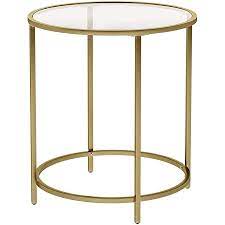 21 6 Tall Round Glass End Table In