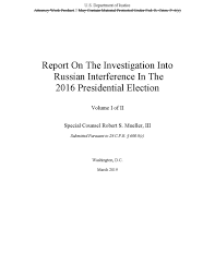 Letter to reinvestigate a false police report. Mueller Report Wikipedia