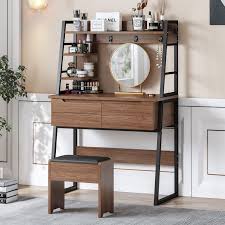 Cheap vanity sets for bedroom. Buy Vanity Table Set Makeup Vanity Table With Mirror Set Dressing Table Bedroom Furniture Set Assembly Wooden 80cm With 3 Drawers Cicig