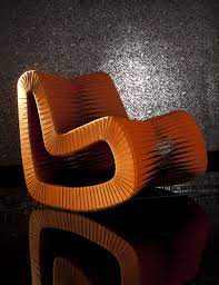 Seat Belt Rocking Chair Orange Iconic Chairs Seat Belt Contemporary Seating