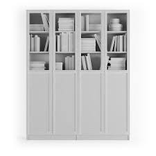 Erik linn was able to create several curio cabinets for his abode using billy bookcases and grytnäs glass doors for significantly less. Ikea Billy Oxberg Bookcase With Panel Glass Doors Combination 1 3d Model 18 Max Unknown Free3d