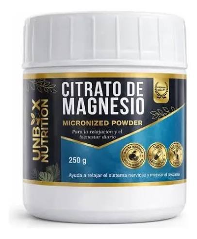 Citrato De Magnesio Unbox Nutrition 250g Polvo Micronizado | MercadoLibre