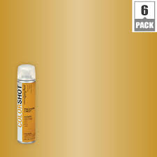 Colorshot 9 Oz Metallic Treasure Chest Dark Gold General Purpose Aerosol Spray Paint 6 Pack 42722 The Home Depot