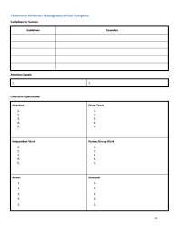 028 Preschool Behavior Chart Template 20classroom Behaviour