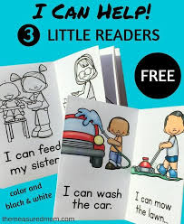 Free I Can Help Printable Books The Measured Mom Preschool Reading Kindergarten Books Beginners Reading Books