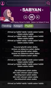 Lagu Dan Lirik Sabyan Terbaru Fur Android Apk Herunterladen Lirik ahmad ya habibi anda bisa membeli lagu ini lewat media digital seperti itunes, joox, langit musik, spotify, deezer dan media pembelian musik lainnya. apkpure com