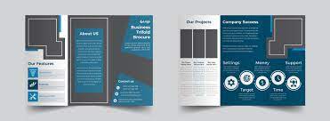 Blue Corporate Trifold Brochure Design Template 1227799 Vector Art at  Vecteezy