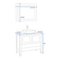 72 floor standing double sink modern bathroom vanity w/ mirrors in ash. 36 Solid Wood Porcelain Single Vessel Sink Vanity Set With A Polished Chrome Faucet