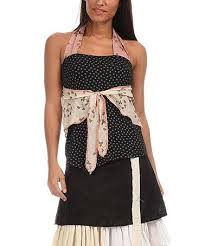 Black And White Polka Dot Halter Top Black Off White Polka Dot Halter Top Halter Top Clothes Tops