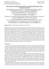 Arizal djaelani is on facebook. The Influence Of Orifice Insertion For Low Noxious Emissions From Combustion System Scientific Net