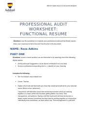 Professional Audit W4 WorksheetFunctional FINALAMW (1) (docx)