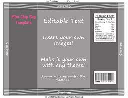 The size of personalized chip bags can be compatible softwares: Graduation Chip Bag Templates Shefalitayal