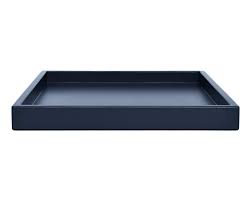 A big ottoman is also a great option if you want living room seating that's different from your couches and chairs to mix up the space. Amazon Com Dark Navy Blue Coffee Table Ottoman Serving Tray Without Handles Low Profile Shallow Decorative Butler Server Medium To Extra Large Handmade