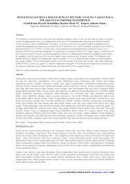 Dalam pengerjaan proyek muncul beberapa masalah dalam perencanaan dan pengendalian proyek, yaitu sulitnya dipetakan jalur kritis dari suatu kegiatan. Https Jurnal Uns Ac Id Matriks Article Download 36736 23962