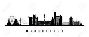 Puma to collaborate with balr for special edition 2020 21. Manchester City Skyline Horizontal Banner Black And White Silhouette Royalty Free Cliparts Vectors And Stock Illustration Image 106340827