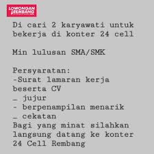 Juegos olimpicos de la juventud 2018 paises partic. Lowongan Rembang Pegawai Konter 24 Cell Rembang Lowongan Rembang