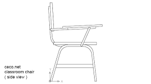 Classroom furniture cad blocks free download. Autocad Drawing Classroom Chair In Side View Dwg