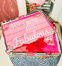 30th Birthday Gift Box For Her Is She Turning 30 Send Her A Personalized Giftbox Made Just For The Beautiful Birthd 30th Birthday Party For Her 30th Birthday Gifts Birthday Care Packages