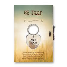 Wenskaart Met Sleutelhanger 65 Jaar Kkec
