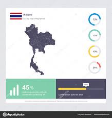 Thailand Map Flag Infographics Design Vector Template