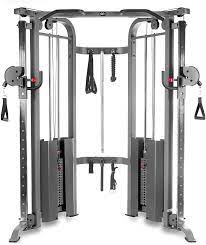 Thrust your hips forward and raise your torso back to the starting position (b). Amazon Com Xmark Functional Trainer Cable Machine With Dual 200 Lb Weight Stacks 19 Adjustments And Accessory Package Xm 7626 Home Gyms Sports Outdoors