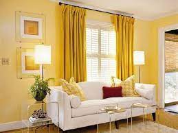 Craft a relaxing air in your living room guided by this modern & contemporary room idea from late spring 2020. Color Of Curtains For Yellow Wall