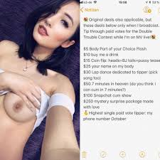 alice on X: Online MV live! t.comHVRTMmDby heres the tip menu  tonight. Paid votes only! t.cocKP6S9UST5  X