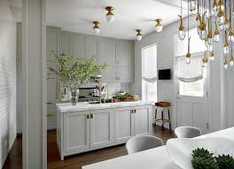 Buy on trend grey worktops such as stylish grey marble and concrete countertops on our online store with cheap low prices and fast delivery to your home. Gray Shaker Kitchen Cabinets With Brass Inset Hardware Contemporary Kitchen