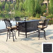 Maybe you would like to learn more about one of these? Darlee 5 Piece Sedona Cushioned Cast Aluminum Patio Bar Height Set In The Patio Dining Sets Department At Lowes Com