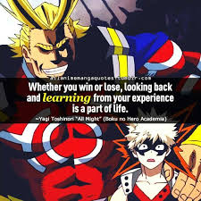 This was the most unexpected quote for me because i was trying to think what he would do in this situation and it reminded me of yami from black clover. All Might Quotes My Hero Academia Amino