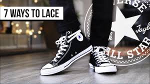 See how they style their converse high top sneakers their way! 7 Ways To Lace Converse Chuck Taylor All Star High Top I Am Rio P Youtube