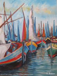 Artwork Berkane Mohamed Port Nature Paintings Painting Art
